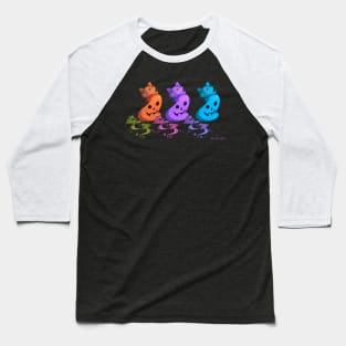 Mili Fay’s Halloween Pumpkin Cats Baseball T-Shirt